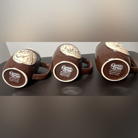 Stonewear Mugs Western, Horses, Crackerbarrel Set of 3 EUC - Picture 4 of 7